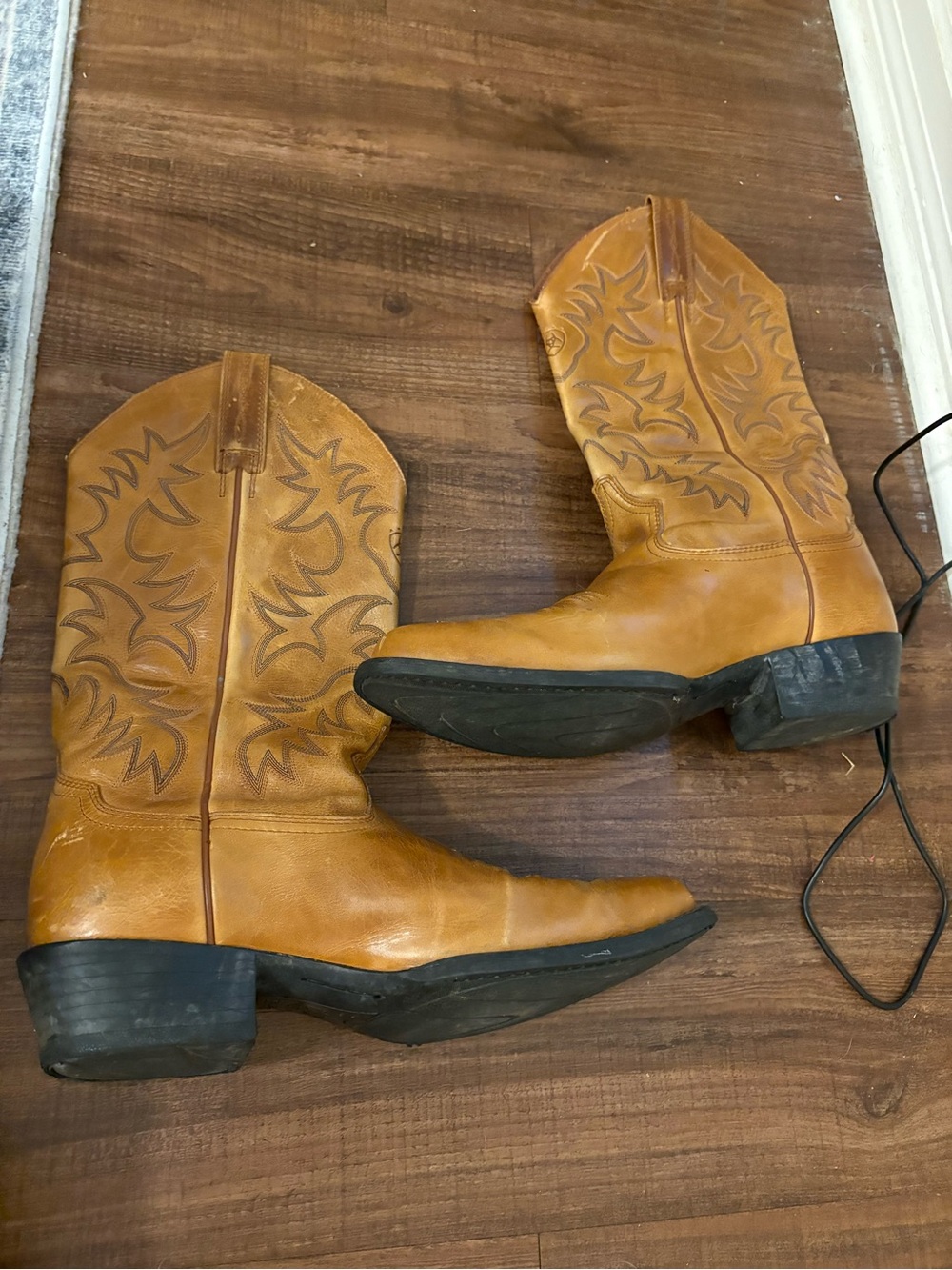 Ariat Cognac Western Leather Cowboy Boots me size 11D